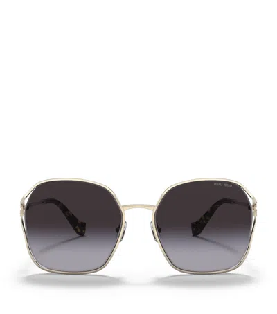 Miu Miu Round Metal Sunglasses Zvn5d1