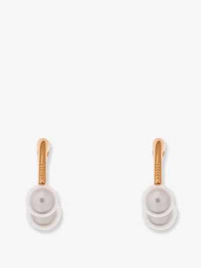 Miu Miu Metal And Perals Earrings