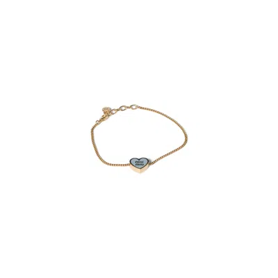 Miu Miu Metal Bracelet In Neutral