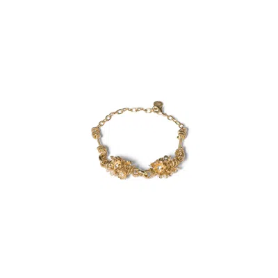 Miu Miu Metal Bracelet With Crystals In Multi