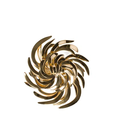 Miu Miu Metal Brooch In Gold