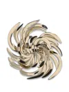 Miu Miu Metal Brooch In Silver