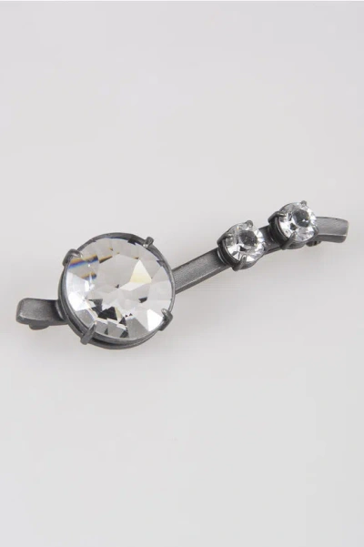 Miu Miu Metal Brooch With Crystals