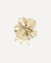 Miu Miu Metal Brooch With Crystals In Gold