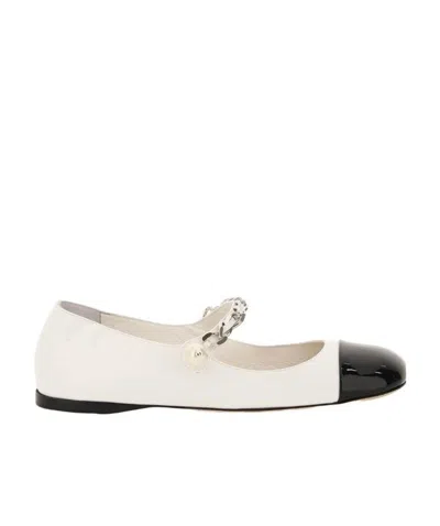 MIU MIU METAL CHAIN BALLET SHOES