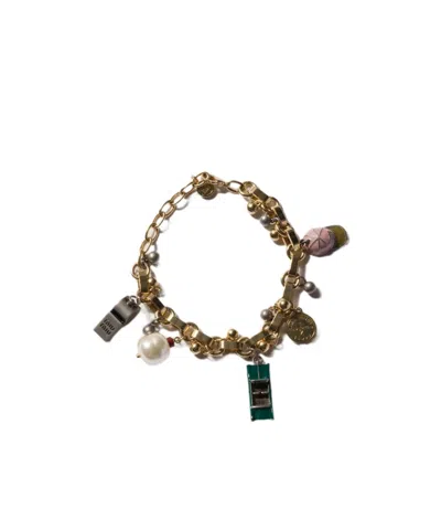 Miu Miu Metal Bracelet In Brown