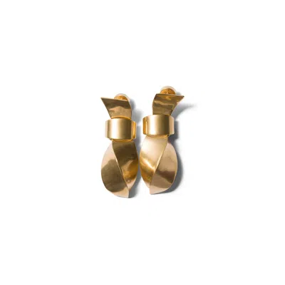 Miu Miu Metal Earrings In Brown