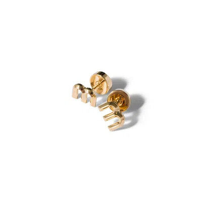Miu Miu Metal Earrings In Gold