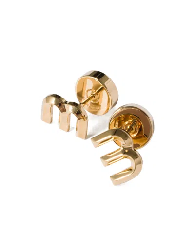Miu Miu Metal Earrings In Gold