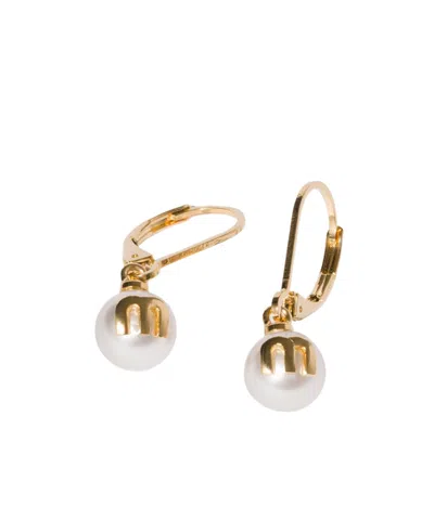 Miu Miu Metal Earrings In Gold