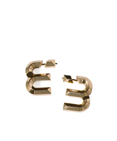 Miu Miu Metal Earrings In Yellow