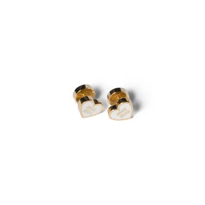 Miu Miu Metal Earrings In Metallic