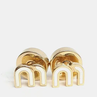 Pre-owned Miu Miu Metal Earrings In Multicolor