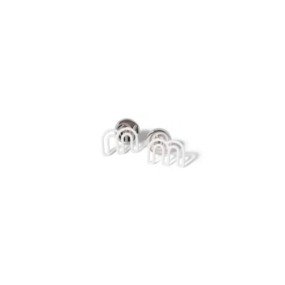 Miu Miu Metal Earrings In White
