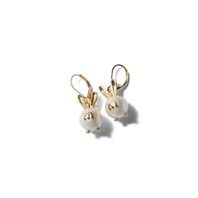 Miu Miu Metal Earrings With Pendant In Gold