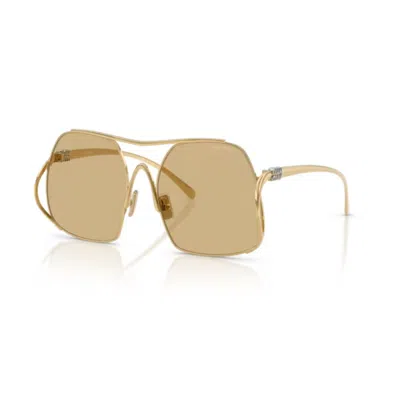 Miu Miu Metal Frame Square Sunglasses In Multi