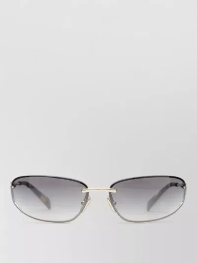 Miu Miu Metal Frame Sunglasses Gradient Lenses Design In Gray