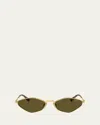 Miu Miu Metal Geometric Oval Sunglasses