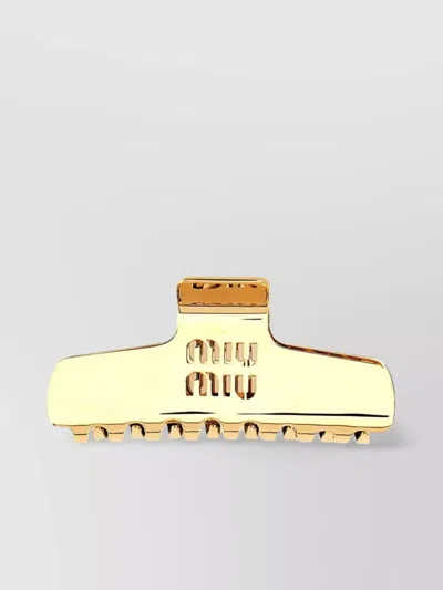 Miu Miu Metal Hair Clip Curved Design