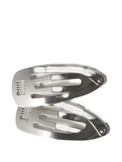 Miu Miu Metal Hair Clips In Multi
