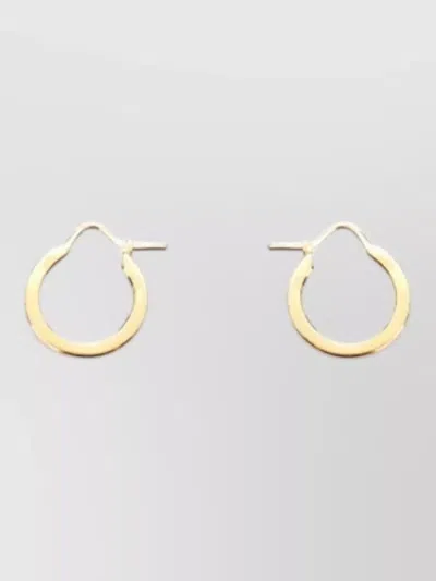 Miu Miu Metal Hoop Earrings Fashion Jewelry In Gold