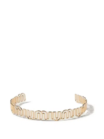 Miu Miu Metal Necklace In Gold
