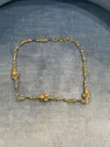 Miu Miu Metal Necklace With Crystals In Gold