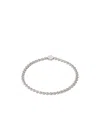 Miu Miu Metal Necklace With Crystals In White
