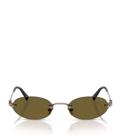 MIU MIU MIU MIU METAL OVAL MUA54S SUNGLASSES