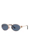 MIU MIU METAL OVAL SUNGLASSES, 54MM