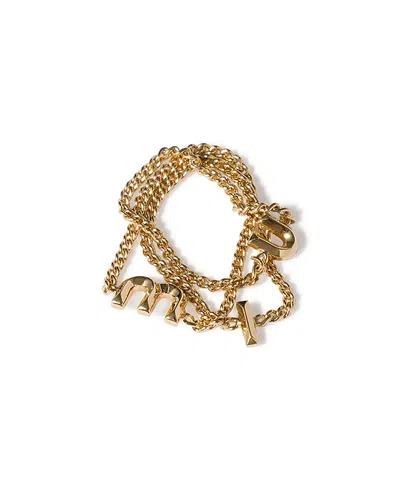 Miu Miu Metal Ring In Gold