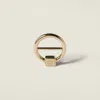 Miu Miu Metal Scarf Ring In Gold