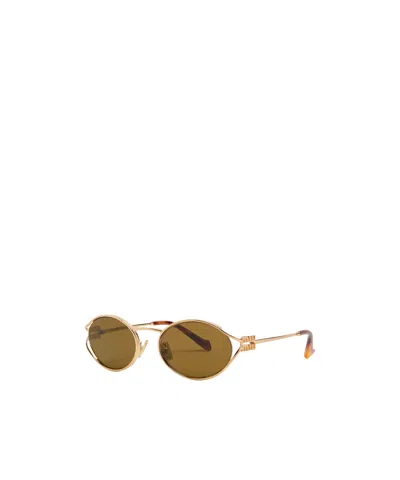 Miu Miu Metal Sunglasses In Multi