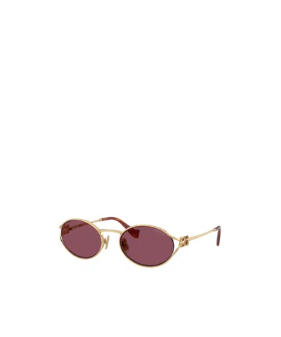 Miu Miu Metal Sunglasses In Transparent