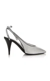 Miu Miu Metallic Leather Slingback Pumps