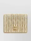 Miu Miu Metallic Quilted Leather Wallet