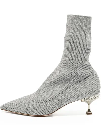 Pre-owned Miu Miu Metallic-threading Boots