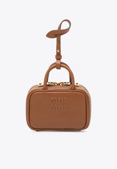 Miu Miu Micro Beau Leather Top Handle Bag Charm