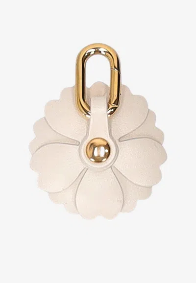 Miu Miu Micro Flower Trick Key Chain In Neutral