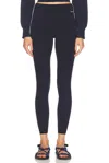 Miu Miu Mid-rise Legging In Blue & Bianco