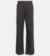 Miu Miu Mid-rise Straight-leg Wool Pants In Ardesia