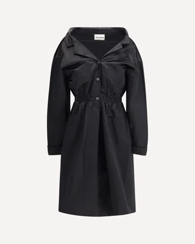 Miu Miu Midi Buttoned Dress In Animal Print