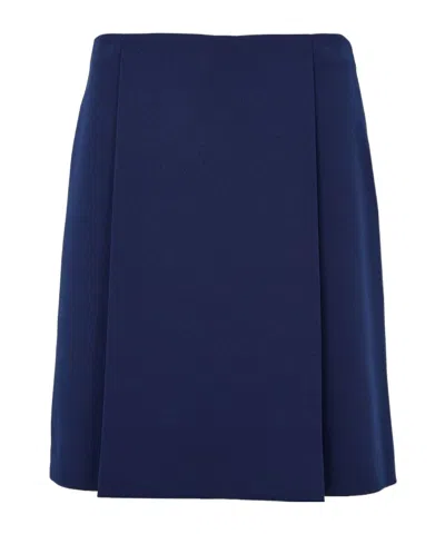 Miu Miu Sleek Mini Skirt With Contemporary Silhouette In Blue