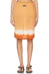 Miu Miu Midi Skirt In Cammeo & Caramello