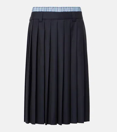 Miu Miu Midirock Aus Wolle In Blau