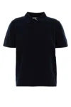 Miu Miu Polo T-shirt With Asymmetric Zip In Blue