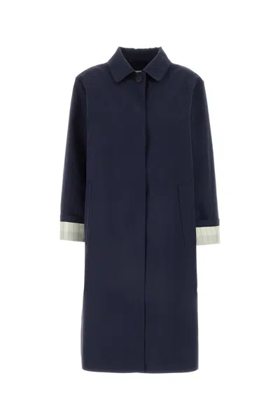 Miu Miu Midnight Blue Cotton Trench Coat