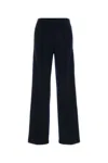 Miu Miu Midnight Blue Polyester Joggers In Black