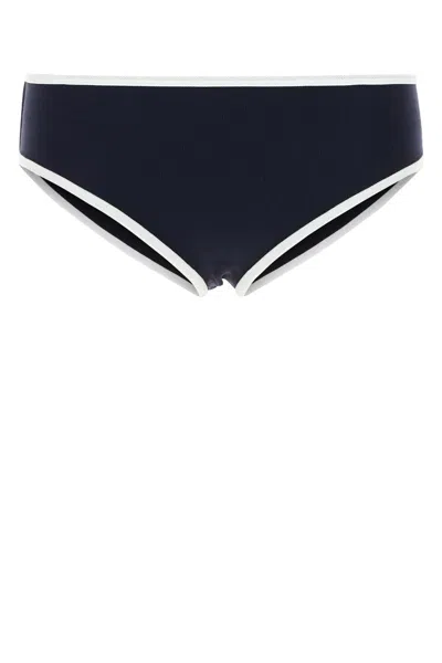 MIU MIU MIU MIU MIDNIGHT BLUE STRETCH NYLON BIKINI BOTTOM