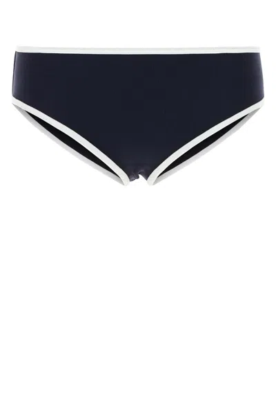 Miu Miu Midnight Blue Stretch Nylon Bikini Bottom